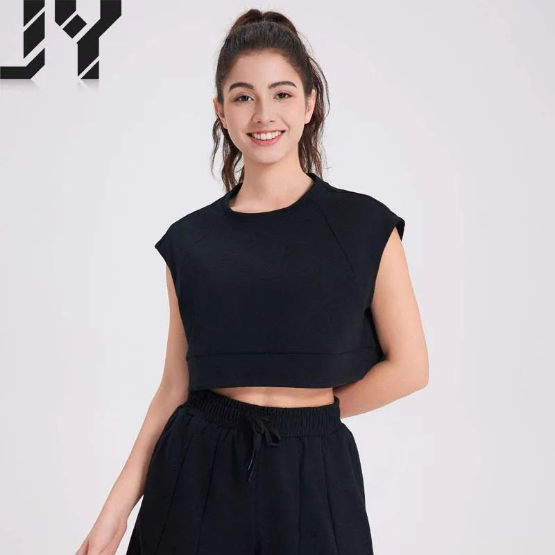 2025 Hot Sale Wholesale  Comfortable Workout Crop Tops T Shirt Custom Logo Running Yoga Clothing Top for Women