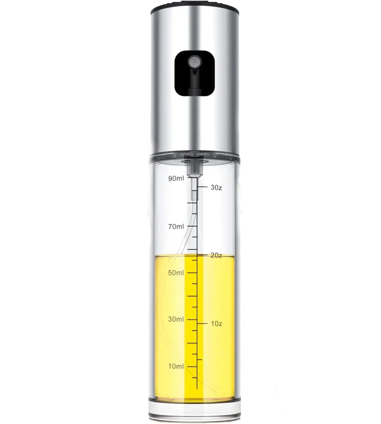 100ml Portable Stainless Steel Olive Oil Sprayer Mister Dispenser Bottle for Air Fryer Cooking