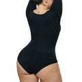 Women's Breathable Thin Corset Bodysuit Body Shaper Long Sleeve Seamless Plus Size