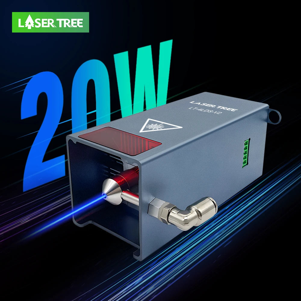 Free Ship to Europe 4LDS-V2 20W CNC Metal Laser Engraver Module with Air Assist Leaf Diode Lazer Cutting Head DIY Part Glass