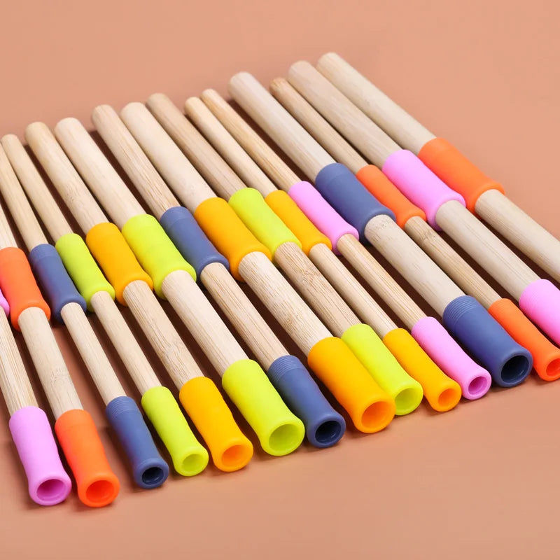 Eco-Friendly Sustainable Bubble Tea Bamboo Strow Straws Kit Wrapped