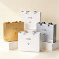 Custom Logo Debossing Craft Luxury Retail Clothing Cosmetics Fashion Accessories Gift Packaging Recyclable Kraft Paper Bags