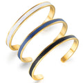 Fashion Stainless Steel C Shape Opening Creative Men's Titanium Steel Leather Cuff Bangle Jewelry