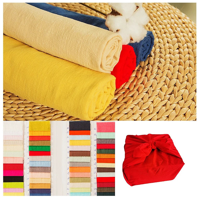 Wholesale Custom Japanese Traditional 100% Soft Bamboo Cotton Furoshiki Square Bandanas for Gift Box Wrapping