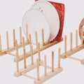 Creative Wood Kitchen Bowl and Dish Rack for Water Cup and Plate Storage