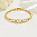 Wholesale Accessories: Diamond-Encrusted Gourd Bracelet with Shiny Bowknot - Elegant & Versatile High-End Jewelry