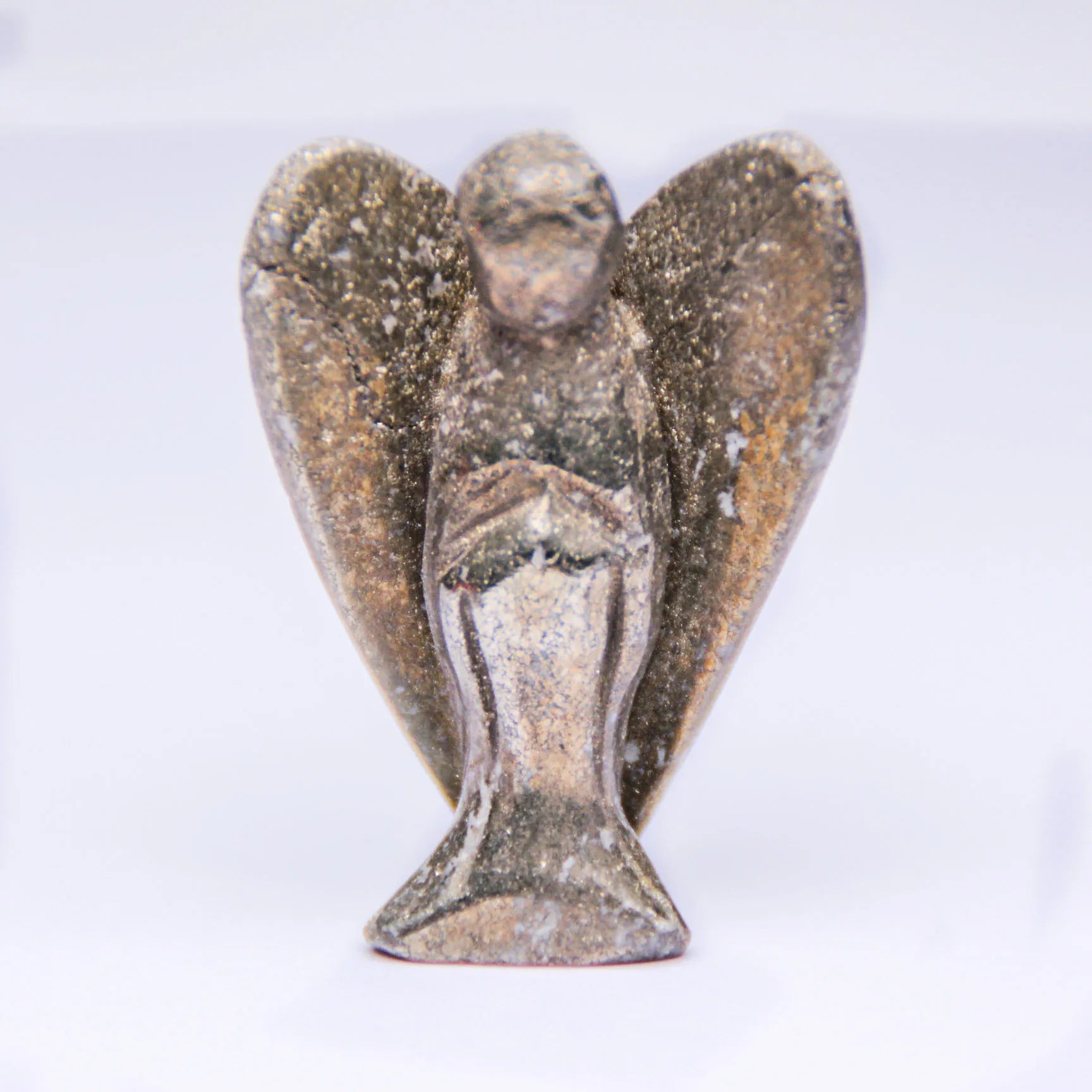 DIY Angel Figurine Miniature Handmade Carved Hematie Mini Healing Statue Crystal Angel Home Decoration Accessories