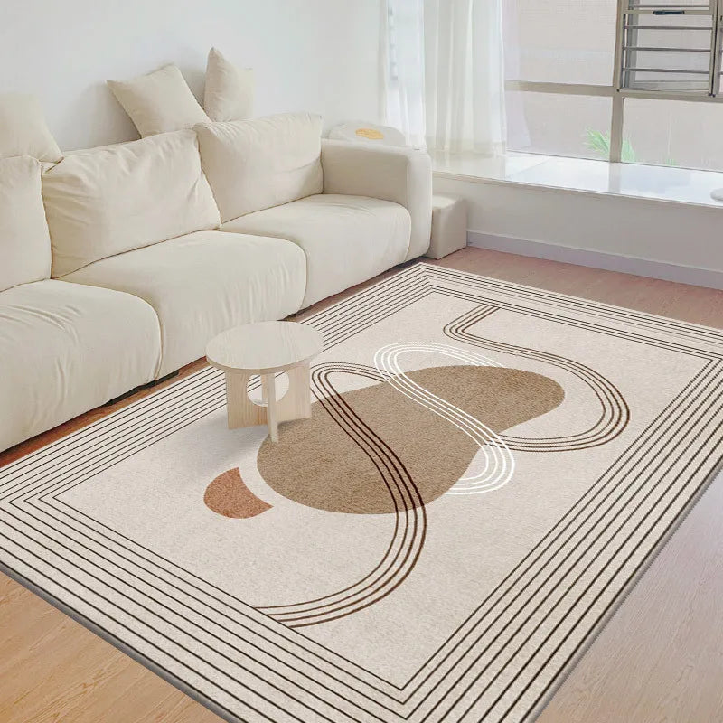 Nordic Ins Style Soft Faux Cashmere Non - Slip Carpet Living Room Bedroom Bedside Mat Sofa Coffee Table Mat Home Decoration Rug