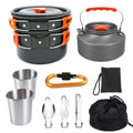 Portable Lightweight Cookware Set for Outdoor Camping and Hiking with Frying Pans Color Box Bowl-for Travel