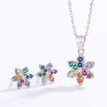 Popular Earrings S925 Necklace Gift Long Pendant Silver Jewelry Ladies Diamond Wedding Jewelry Set