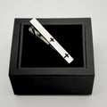 Silver Brass Thick Plated Laser Logo Cross Men's Tie Clip-Business & Wedding Engagement Anniversary Gift