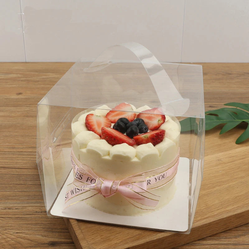 Wanze Cajas Para Pastel De Plastico Plastic All Clear Cake Box for 3 4 5 6 7 Inch Cakes