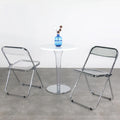 Simple Clear Resin Transparent Adult Plastic Folding Chair with Backrest