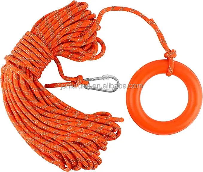 Niufurui Orange Water Rescue Equipment Lifesaving Lifeline Reflective Rescue Floating Throw Rope