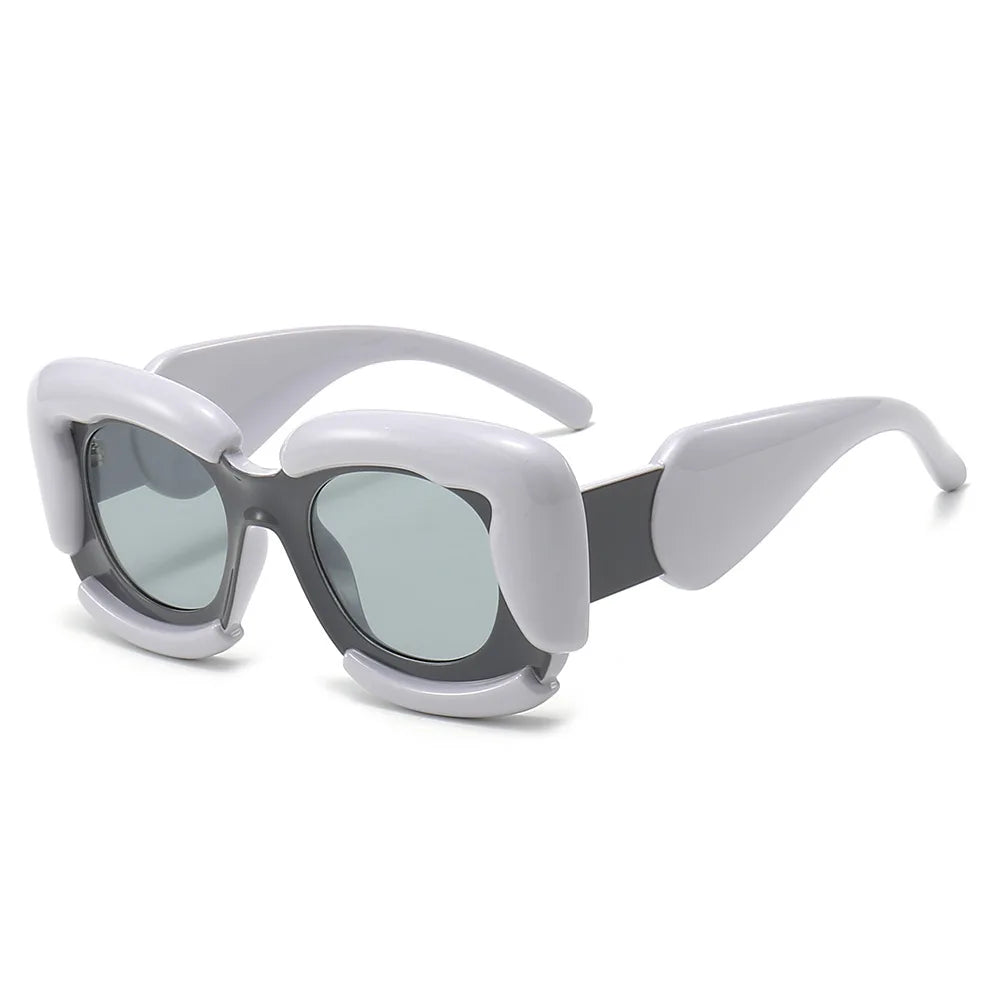 BQ2138 INS Thick square Personality Hip Hop Eyeglasses Black Y2K Sunglasses Trendy Fashion Candy Color Women Sunglasses