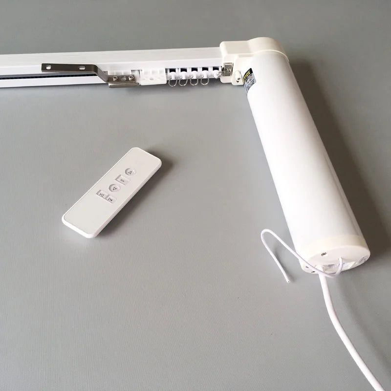 Tuya Wifi Electric Curtain Rod Luxury Aluminium Curtain Rail Track Automatic Motorized Curtain Motor for Home Office Bathroom