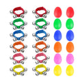24 Pcs Shaker Musical Instruments for Kids Gift 12 Pcs Egg Shaker and 12 Pcs Wrist Hand Band Jingle Bells for Christmas