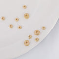 Bracelet Accessories Round Ball Spacer Beads 18k Gold Plated Brass Platode Smooth Beads Jewelry Making Supplier