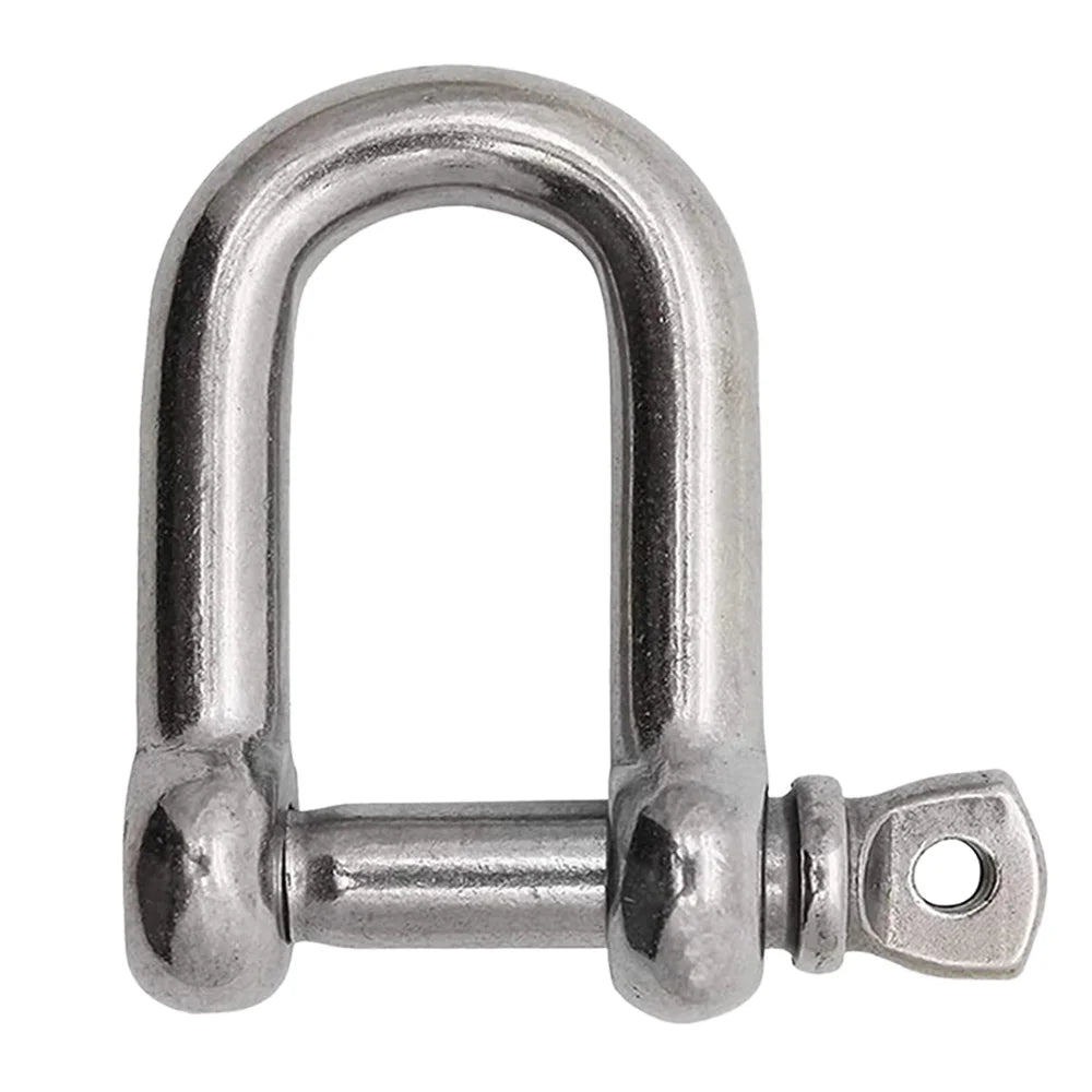Stainless Steel 304 316 D Shackle 5mm 6mm Rigging Hardware Adjustable Lifting Shackle Buckle