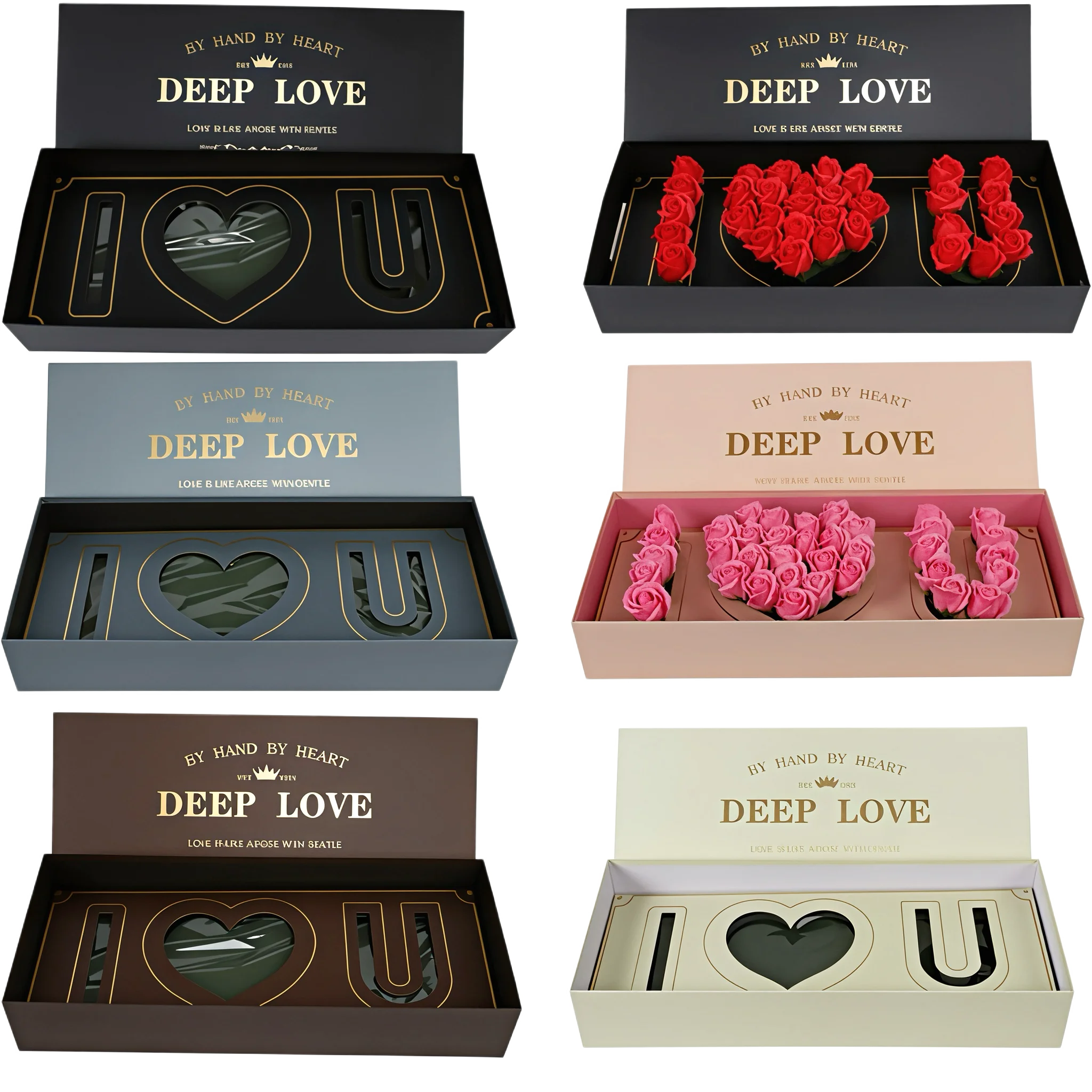 2025 Best Valentine's Day Gifts High Heart Paper Box Large Couple Rose Flower Best Party Supplies for Girlfriend Mother Love