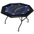 Hot Selling Luxury Modern 8-Player Foldable Octagon Poker Table Eco-Friendly Portable Casino Gaming Metal Table Wholesale