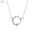 New Arrival 18K Solid White Gold Diamond Necklace Elegant Simple Natural Marquise Pendant for Girls