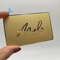 Custom Shiny Gold Mirror Business Metal Membership Card