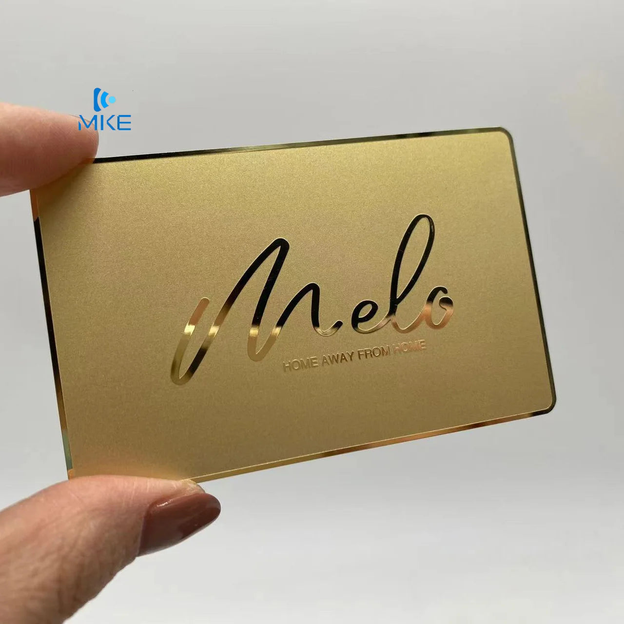 Custom Shiny Gold Mirror Business Metal Membership Card