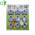 OKSILICONE Ready to Ship 9 Piece Silicone Dog Tag Personalized Name Engraved Phone Number for Your Pet Anti-Lost Tag