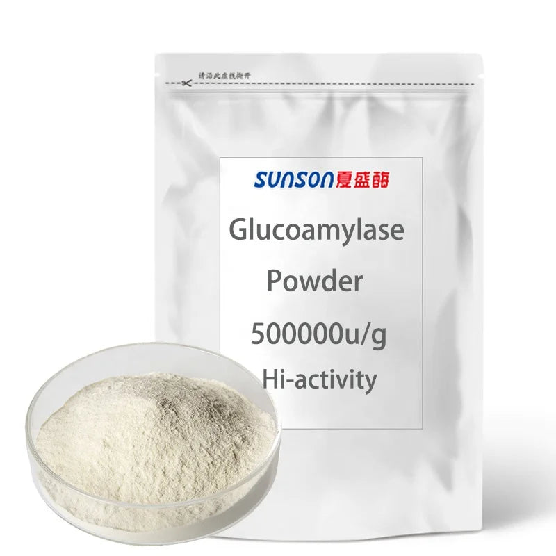 Food Grade Glucoamylase Powder | 500000 U/g | High-Activity Gluco Amylase Starch Sugar Enzyme for Starch Saccharification