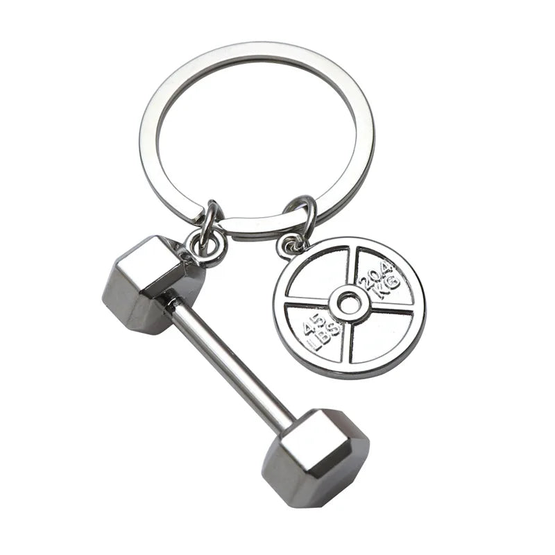 New Dumbbell Weightlifting Key ChainCreative Fitness Sports Equipment Key Chain3D Barbell Dumbbell Key Chain