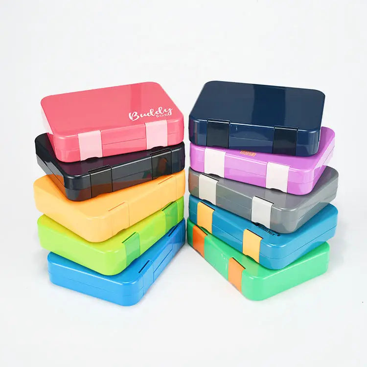 Aohea  Newest 6 Section Waterproof Rectangle School Child Microware Safe Bpa Free Picnic Kids Popular Tritan Bento Lunch Box