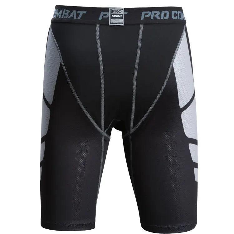 Men's Quick Dry Summer Sports Tight Shorts Basketball Fitness Leggings Running Stretch Training Compression Pants