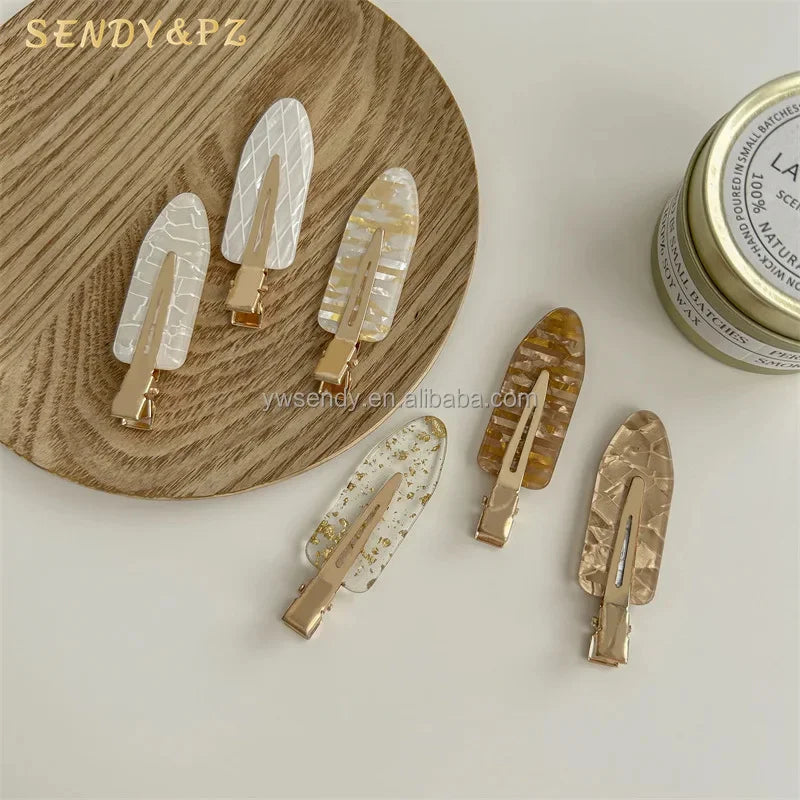 Wholesale Acetate Hair Clip No Bend No Crease Clip for Hair Styling Acetate Makeup Clips for Women and Girls Claw