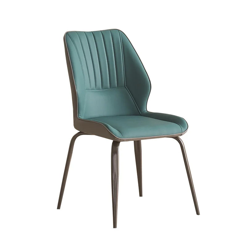 Cheap Contemporary Luxury PU Leather Restaurant Dining Chairs with Metal Tube Frame for Home Office and Warehouse Use