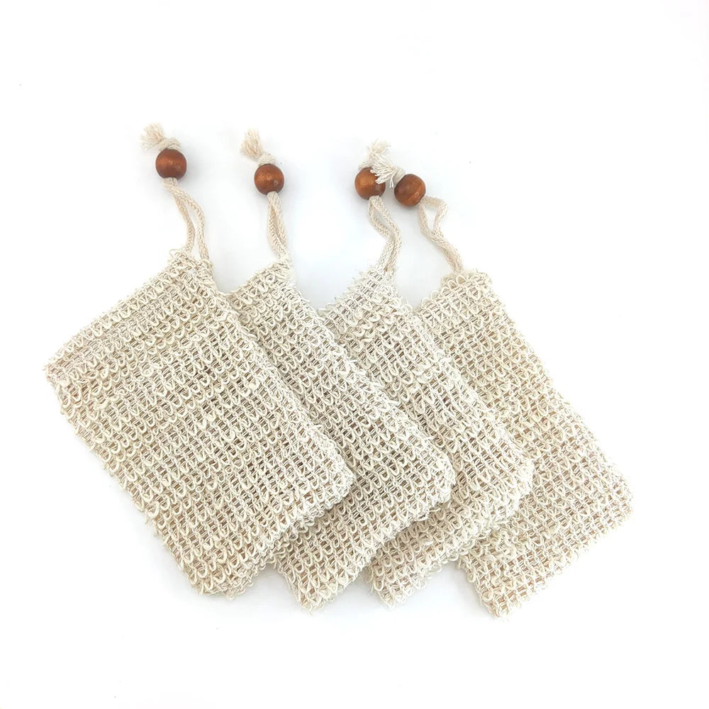 Natural Woven Exfoliating Soap Bag Saver Exfoliating Bag Zero Waste Pouch Soaps Bags