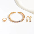 CM YIM 2025 Women Wholesale Perfect Art Deco Earring Ring Bracelet Jewelry Set With Best Quality Ensemble Bague De Fiancalles