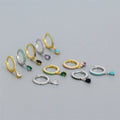 SP Trendy Zircon Drop Earring 18K Gold Plated 925 Sterling Silver Hoop Waterdrop Zircon Dangle Earrings