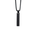 Customized Bar Pendant Necklace Personalized Bar Necklace Engraved Vertical Bar Necklace for Men Boy Dad Birthday Gift