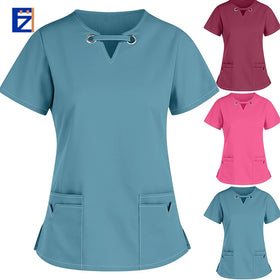 Big Size Scrubs Tops in Color Adult With Zipper Hospital Fashionable Srubs Medical Scrubs Uniform Nurse