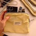Colorful Polyester Zipper Pouch Portable Cosmetic Bag Skincares Headphone Small Personal Items Makeup Pouch