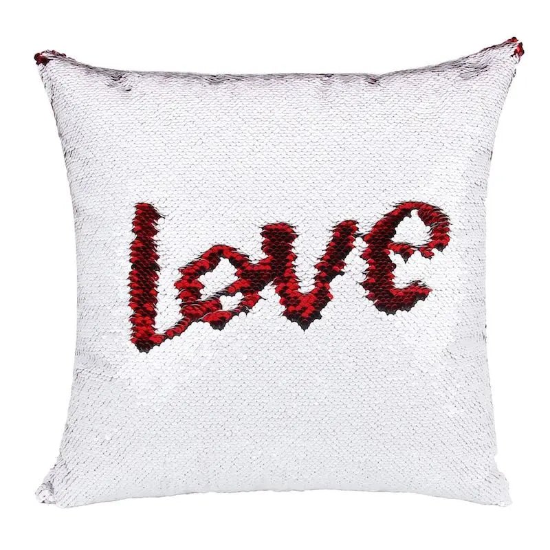 Good Quality Christmas Sequin Reversible Sublimation Pillow Case for Home & Hotel Use Customizable