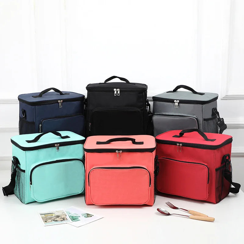 Thickened Waterproof Lunch Food Storage Bag Insulated Cooler Bag Thermal Food Picnic Lunch Bag