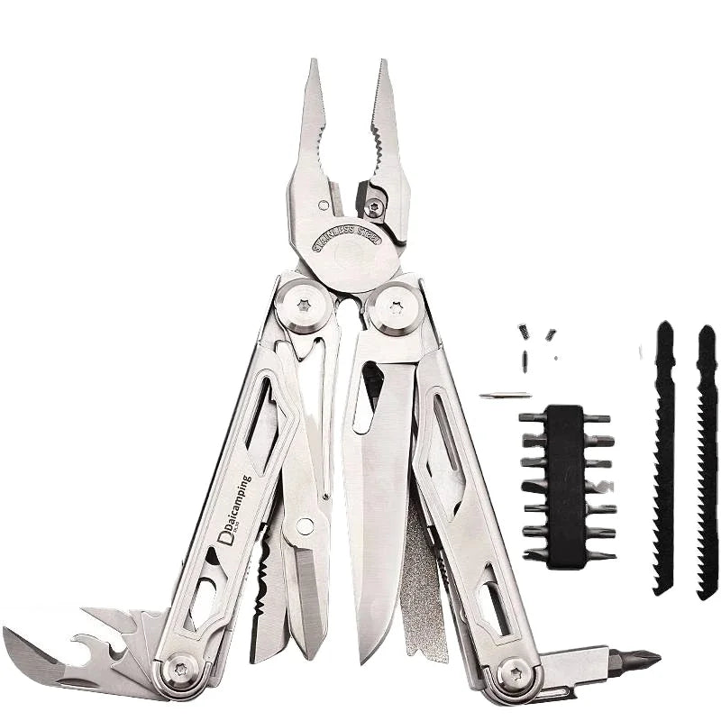 15-In-1 Outdoor 7-inch Multifunctional All-In-One Camping Survival Tactical Knife Pliers Pocket Knife Screwdriver Wrench OEM