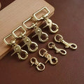 Solid Brass Square Swivel Snap Hook Hanging Trigger Carabiner Bag Parts with High Durability