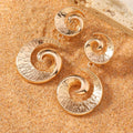 European American Retro Alloy Punk Style C-Shaped Twisted Stud Earrings Trendy Geometric Party for Women Fashion