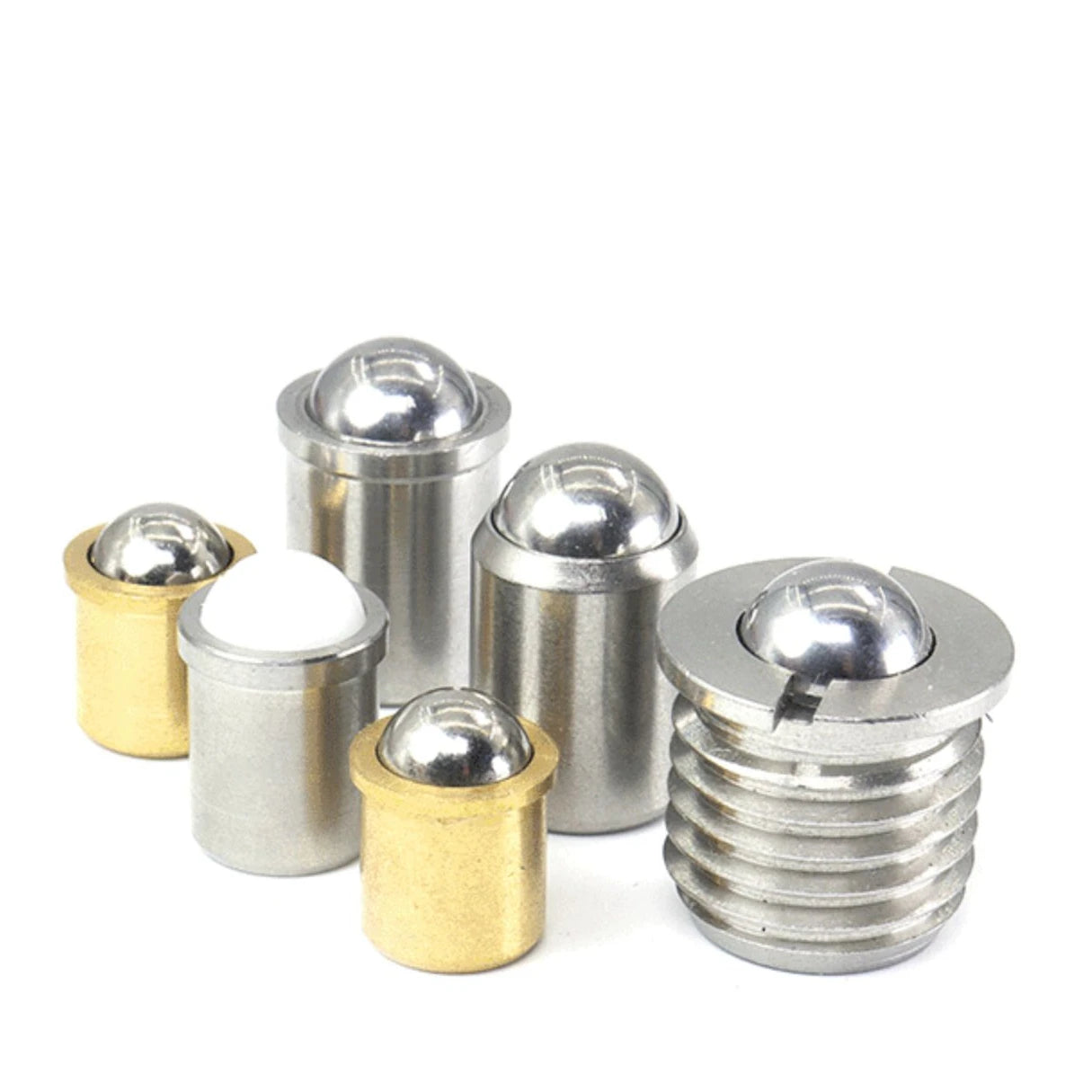 OEM Customized Stainless Steel and Brass Press Fit Ball Spring Loaded Ball/Pin Plunger Fastener Spring Plungers Supply