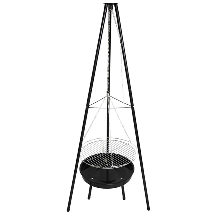 Modern Luxurious Outdoor BBQ Equipment Iron and Steel Fire Pit Grills Wood Burning and Charcoal Barbecue Powder Coated Finish