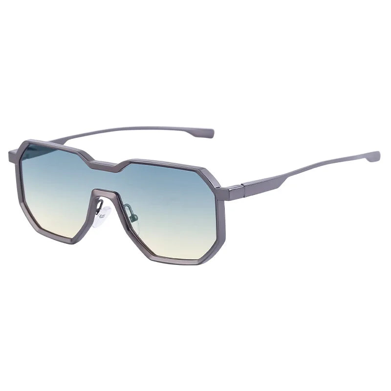 Ins Fashion Hot High Quality Metal Frames Uv400 Luxury Sunglasses Men Trend Wholesale square Lentes De Sol Custom Own logo