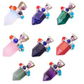 7 Chakra Gemstone Pendant Necklace Hexagonal Reiki Energy Healing Crystal Dowsing Pendulum Necklace for Women